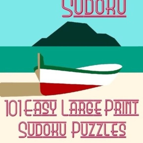 Vacation Sudoku 101 Easy Large Print Sudoku Puzzles / BRAND NEW - Picture 1 of 3